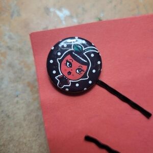 Rockabilly Red Cherry Character Bobby Pins🍒♥